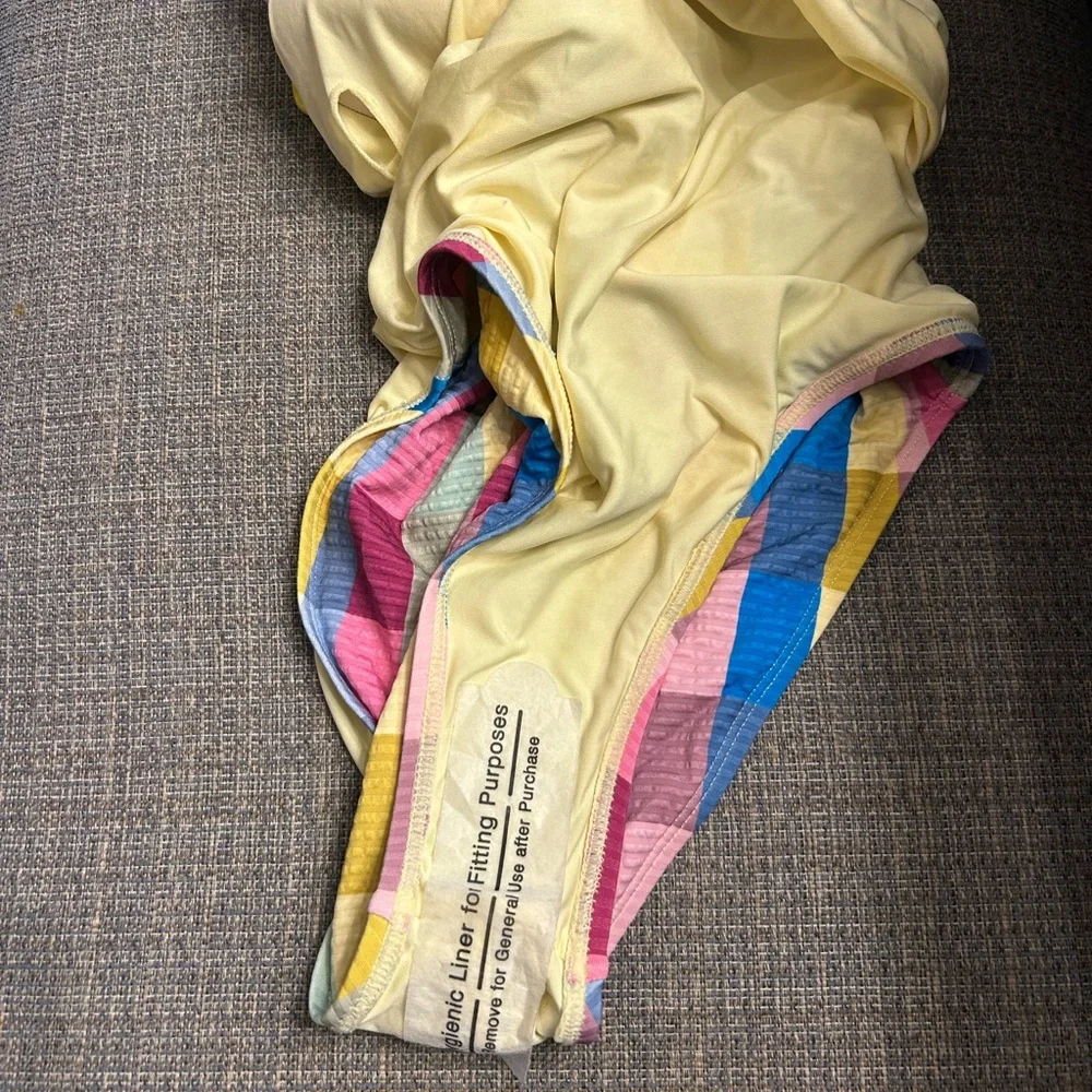 Gianni Bini Colorful Striped Tote with Yellow Chain - Picture 8 of 10